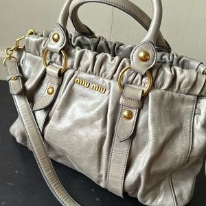 Miu Miu Vitello Leather Handbag